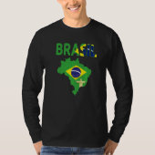 Brazilian Flag Idea For Men & Brasil Flag 1 Tシャツ (正面)