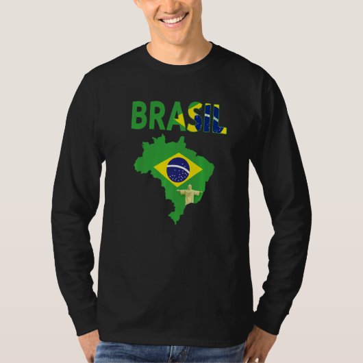 Brazilian Flag Idea For Men & Brasil Flag 1 Tシャツ (正面)
