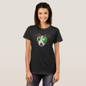 Brazilian Flag Italian Greyhound Dog Brazil Pocket Tシャツ (正面フル)