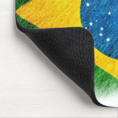 Brazilian_Flag_Pencil_Painting マウスパッド (コーナー)