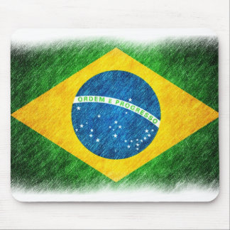Brazilian_Flag_Pencil_Painting マウスパッド
