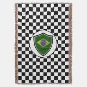 Brazilian flag throw blanket スローブランケット (正面縦)