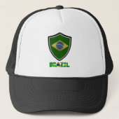 Brazilian flag trucker hat キャップ (正面)