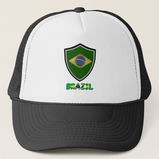 Brazilian flag trucker hat キャップ (正面)