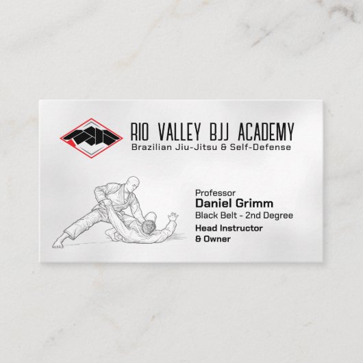 Brazilian Jiu-Jitsu Academy & Instructor 名刺 (正面)
