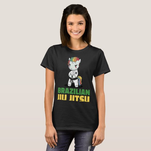 Brazilian Jiu Jitsu and Grappling Unicorn Tシャツ (正面フル)