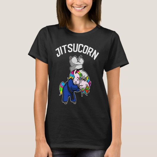 Brazilian Jiu Jitsu and Unicorn  BJJ and Grappling Tシャツ (正面)
