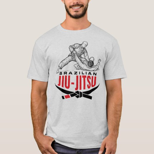 Brazilian Jiu-Jitsu Grappling Illustration Tシャツ (正面)