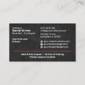 Brazilian Jiu-Jitsu Instructor 名刺 (裏面)