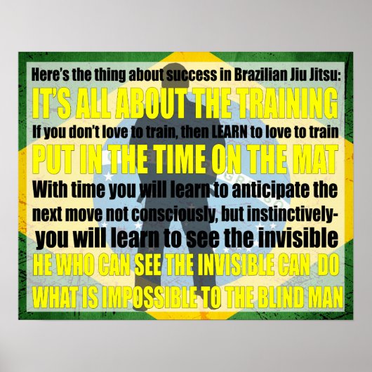 Brazilian Jiu Jitsu "See the invisible" Poster ポスター (正面)