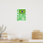 Brazilian Jiu Jitsu Sleep Without Pills Poster ポスター (キッチン)