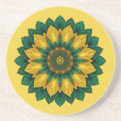 Brazilian Leaf Mandala - Drink Coaster コースター (正面)
