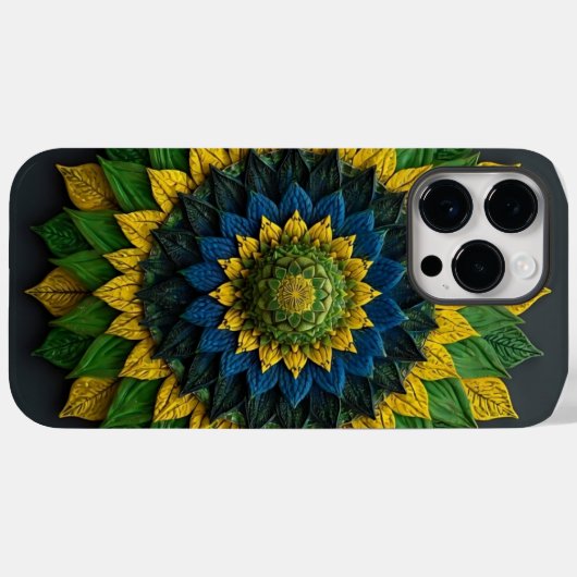 Brazilian Leaf Mandala - Phone Case Case-Mate iPhoneケース (裏面 (横))