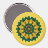 Brazilian Leaf Mandala - Refrigerator Magnet マグネット (正面/裏面)