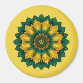 Brazilian Leaf Mandala - Refrigerator Magnet マグネット (正面)