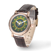 Brazilian Leaf Mandala - Watch 腕時計 (傾斜)
