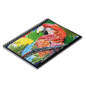 Brazilian Scarlat Macaw - Hand Drawn Wildlife Art ノートブック (左側)