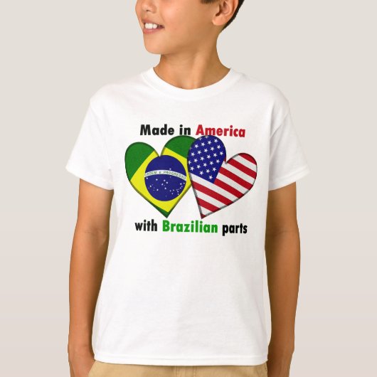 brazilinの部品が付いているアメリカで作られる tシャツ (正面)