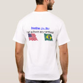 Brazillian Ju Jitsu - (後部)最終的な防衛 Tシャツ (裏面)