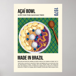 Brazillian Superfood Acai Bowl Artwork ポスター