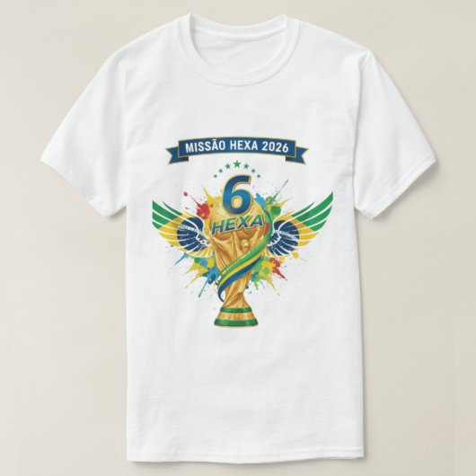 Brazil's Road to Hexa: World Cup 2026 Design Tシャツ (デザイン正面)