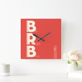 BRB スクエア壁時計 (ホーム)