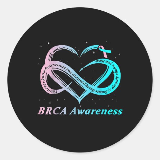 Brca Warrior Im乳素晴らしがん認識度 ラウンドシール (正面)