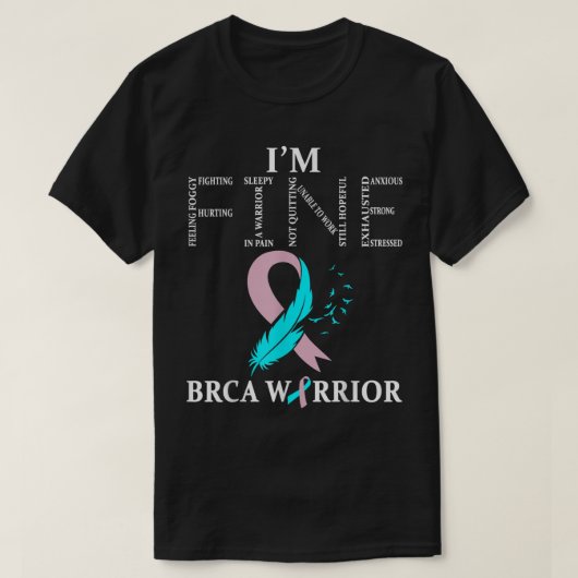 BRCA Warrior Im乳素晴らしがん認識度 Tシャツ (デザイン正面)