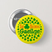 breáのliomのgaeilge (I愛アイルランド語)のステッカーはあります 缶バッジ (正面&裏面)