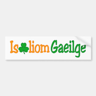 breáのliomのgaeilge (I愛アイルランド語)のバンパーはあります バンパーステッカー