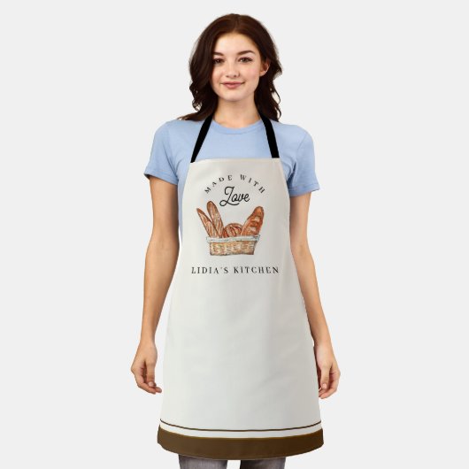 Bread Bakers Personalized Apron エプロン (着用した状態)