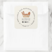 Bread Bakery Grow your Business Social media スクエアシール (バッグ)