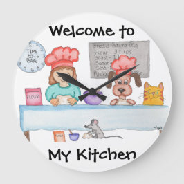 Bread Baking ラージ壁時計