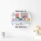 Bread Baking ラージ壁時計 (ホーム)