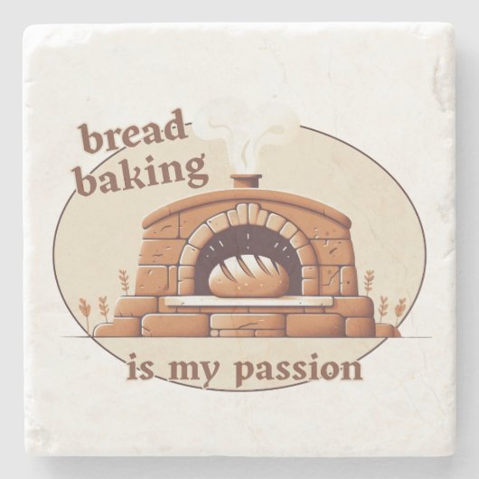 Bread baking is my passion ストーンコースター (正面)