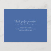 Bread Care Instructions Dusty Blue Typography サンキューカード (裏面)