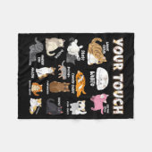 Bread Cats Variety Punny Cartoon Kitty Design フリースブランケット (正面(横))