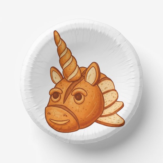 Bread Head High Fashion Loaf Model Photo Art ペーパーボウル (正面)