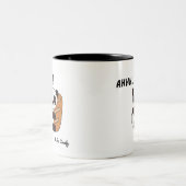 “Bread hugs & panda peace in every sip.” ツートーンマグカップ (中央)