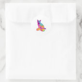 Bread Meowphosis – キラキラおもしろいイ猫ミーム ラウンドシール (バッグ)