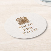 Bread Stamp and Hand-Drawn Lettering ラウンドペーパーコースター (アングル)