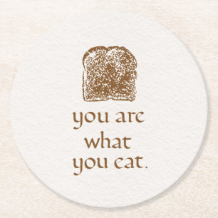 Bread Stamp and Hand-Drawn Lettering ラウンドペーパーコースター