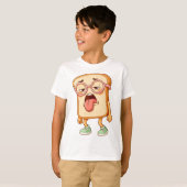 Bread Tony 寝不足Tシャツ 面白いパン Tシャツ (正面フル)