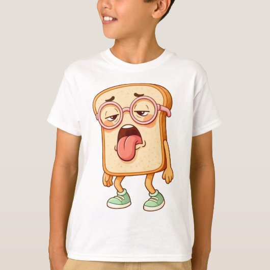 Bread Tony 寝不足Tシャツ 面白いパン Tシャツ (正面)