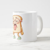 Bread Tony Tired Mood – Funny Bread T-Shirt ジャンボコーヒーマグカップ (正面右)
