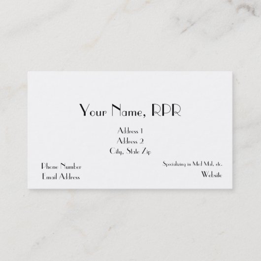 Breafs Cort最高の Reporterの名刺 名刺 (裏面)