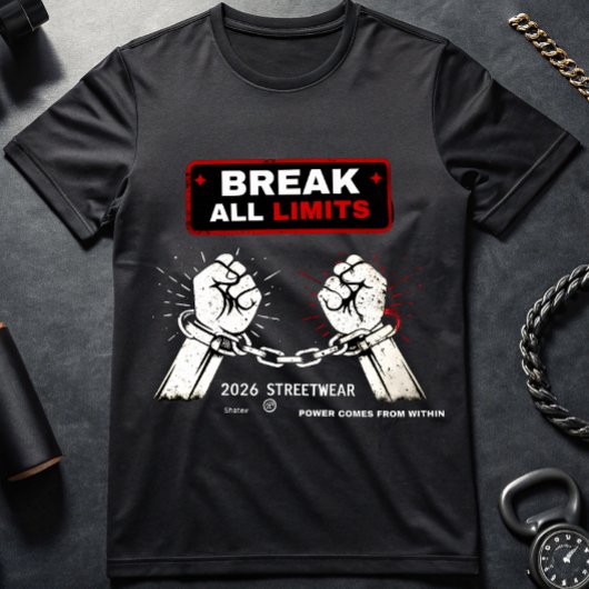 Break All Limits T-Shirt | Motivational Gym Tee |  Tシャツ