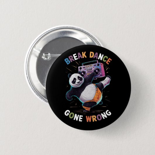 'BREAK DANCE'と'GED WRONG (2) 缶バッジ (正面&裏面)