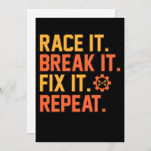 Break It Fix It Car Mechanic Auto Mechanics Work サンキューカード (正面/裏面)