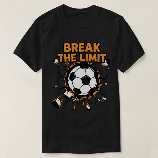 Break Limits Soccer Ball Fire Goal T-Shirt - Sport Tシャツ (デザイン正面)